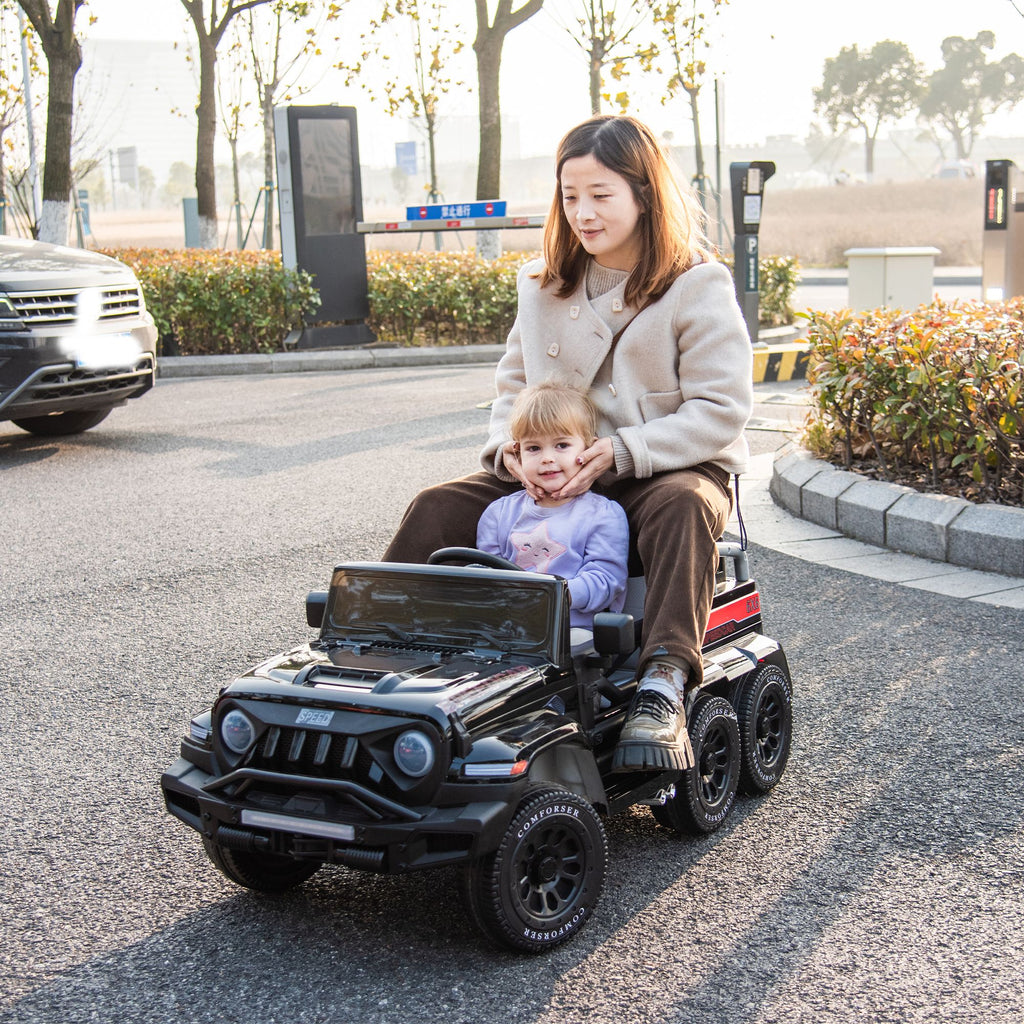 Yeah Depot - 24V Ride On Car for Kids Battery Powered Ride On 4WD Toys with Remote Control,Parents Can Assist in Driving,Music and Lights,Five-Point Safety Belt,Rocking chair mode for back-and-forth swinging