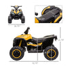 Yeah Depot - 12V Kids ATV Quad Car with Forward & Backward Function, Four Wheeler for Kids with Wear-Resistant Wheels, Music, Electric Ride-on ATV for Toddlers Ages 3+ Years Old, Yellow