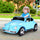 Yeah Depot - Licensed Volkswagen Beetle Electric Kids Ride-On Car 6V Battery Powered Toy with Remote Control Music Horn Lights MP3 for 3-6 Years Old Blue
