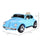 Yeah Depot - Licensed Volkswagen Beetle Electric Kids Ride-On Car 6V Battery Powered Toy with Remote Control Music Horn Lights MP3 for 3-6 Years Old Blue
