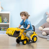 Yeah Depot - Kids Excavator Ride-on Pulling Cart with Sound Effects, Kids Digger Sit n Scoot Ride-on Toy for Toddler or Preschool Age with Under-Seat Storage, Treaded Wheels