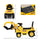Yeah Depot - Kids Excavator Ride-on Pulling Cart with Sound Effects, Kids Digger Sit n Scoot Ride-on Toy for Toddler or Preschool Age with Under-Seat Storage, Treaded Wheels