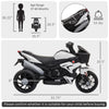 Yeah Depot - 6V Kids Motorcycle Ride-on Toy for Toddlers and Up to 5 Years Old, High-Traction Battery-Operated Ride-on Vehicle, Mini Motorbike for Kids, White