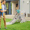 Yeah Depot - Kids Indoor Slide for Toddlers Ages 1.5-3, Small Toddler Slide, Space Toy Playset for Girls and Boys, Gray