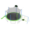 Yeah Depot - 12FT Trampoline with Slide and Swings, ASTM Approved Large Recreational Trampoline with Basketball Hoop and Ladder,Outdoor Backyard Trampoline with Net, Capacity for Kids and Adults