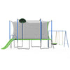 Yeah Depot - 12FT Trampoline with Slide and Swings, ASTM Approved Large Recreational Trampoline with Basketball Hoop and Ladder,Outdoor Backyard Trampoline with Net, Capacity for Kids and Adults