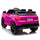 Yeah Depot - 12V Kids Ride On SUV Cop Car with Remote Control, Siren Sounds Alarming Lights, Music Story - Rose Red