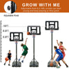 Yeah Depot - Portable Basketball Hoop Height Adjustable basketball hoop stand 6.5ft - 10ft with 44 Inch Backboard and Wheels for Adults Teens Outdoor Indoor