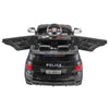 Yeah Depot - 12V Kid Ride on Police Car with Parental Remote Control, Battery Powered Electric Truck with Siren, Flashing Lights,Music, Spring Suspension, Black