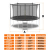 Yeah Depot - 10FT Trampoline with Safety Enclosure Net, Outdoor Trampoline with Heavy Duty Jumping Mat and Spring Cover Padding for Kids and Adults
