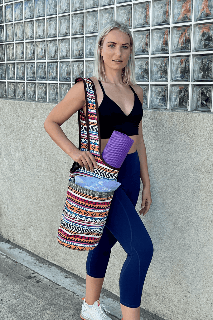 JupiterGear Yoga Mat Carrying Tote Bag with Large Pockets