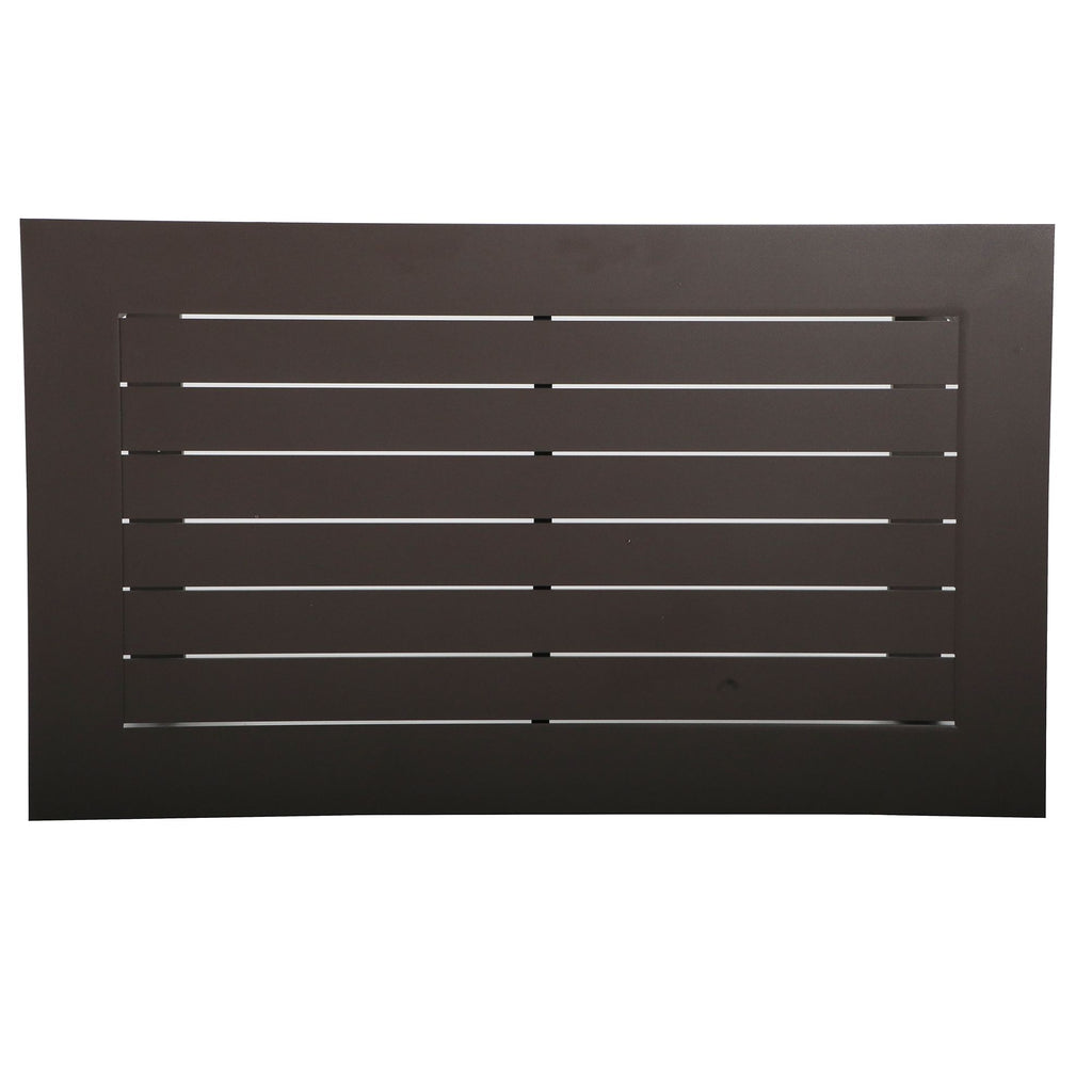 Yeah Depot - Colorado Outdoor Patio Furniture - Brown Cast Aluminum Modern Rectangular Coffee Table