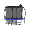Yeah Depot - 10FT Pumpkin Trampoline, Outdoor Trampoline with Basketball Hoop, Enclosure Net and Ladder