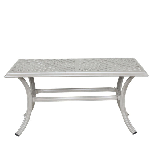 Yeah Depot - 22x42 Inch Patio Standard Coffee Table, Ashen Wheat