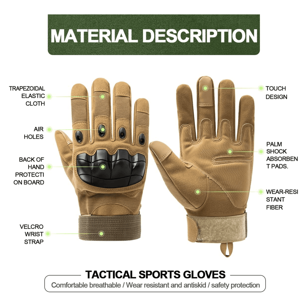 JupiterGear Unisex Airsoft Sports Gloves with Touchscreen Fingertip Capability