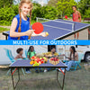Yeah Depot - Table Tennis Table Midsize Foldable & Portable Ping Pong Table Set with Net and 2 Ping Pong Paddles for Indoor Outdoor Game