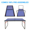 Yeah Depot - Table Tennis Table Midsize Foldable & Portable Ping Pong Table Set with Net and 2 Ping Pong Paddles for Indoor Outdoor Game