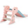 Yeah Depot - 3 in 1 Freestanding Toddler Slide, Indoor Outdoor Playground with Basketball Hoop and Ball for Kids Under 3 Years, Pink