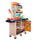 Yeah Depot - Large Pretend Play Kitchen Set Kids Cooking Playset with Realistic Lights, Vivid Sounds, Play Phone, Clock and 65 Pcs Accessories, 3 +, Blue