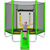Yeah Depot - 7FT Trampoline for Kids with Safety Enclosure Net, Slide and Ladder, Easy Assembly Round Outdoor Recreational Trampoline