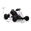 Yeah Depot - Electric GoKart Pro, Kids Racing Car, Outdoor Ride On Toy with MP3 for Kids Aged 4-16, Black and White