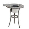 Yeah Depot - 21 Inches Cast Aluminum Round Table With Ice Bucket