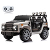 Yeah Depot - 12v7a 30w*2 Four-wheel drive leather seat one button start,forward and backward, high and low speed, music, front light, power display, two doors can open, 2.4G R/C, seat belt four wheel absorber