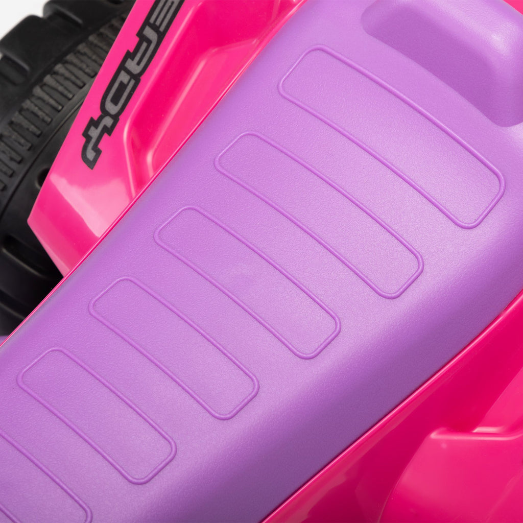 Yeah Depot - Kids Ride-on ATV, 6V Battery Powered Electric Quad Car with Music, LED Lights and Spray Device, 4 Wheeled Ride-on Toy for Toddlers Age 3-5, Rose Red