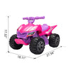 Yeah Depot - Kids Ride-on ATV, 6V Battery Powered Electric Quad Car with Music, LED Lights and Spray Device, 4 Wheeled Ride-on Toy for Toddlers Age 3-5, Rose Red