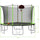 Yeah Depot - 15FT Trampoline with Basketball Hoop Inflator and Ladder(Inner Safety Enclosure) Green