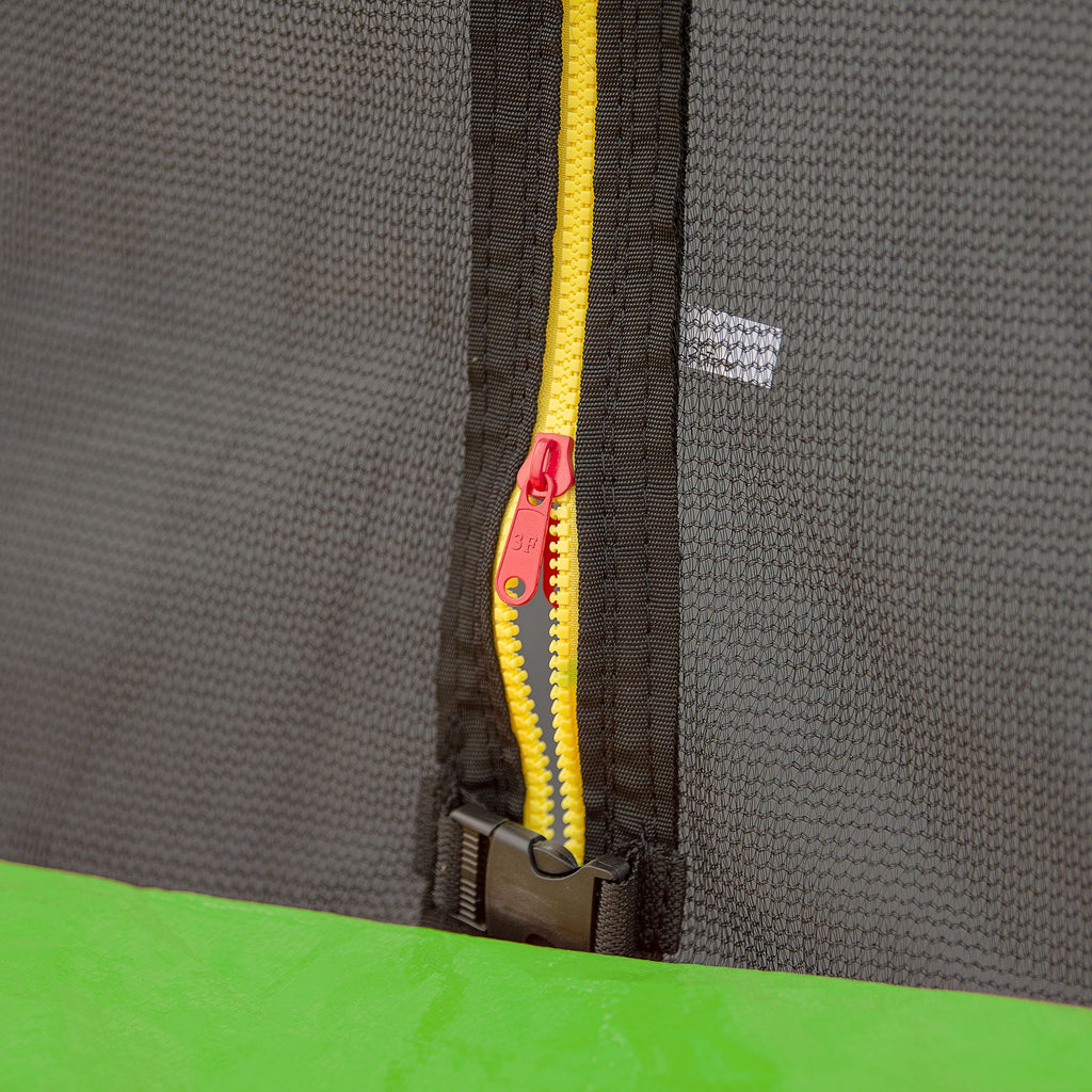 Yeah Depot - 15FT Trampoline with Basketball Hoop Inflator and Ladder(Inner Safety Enclosure) Green