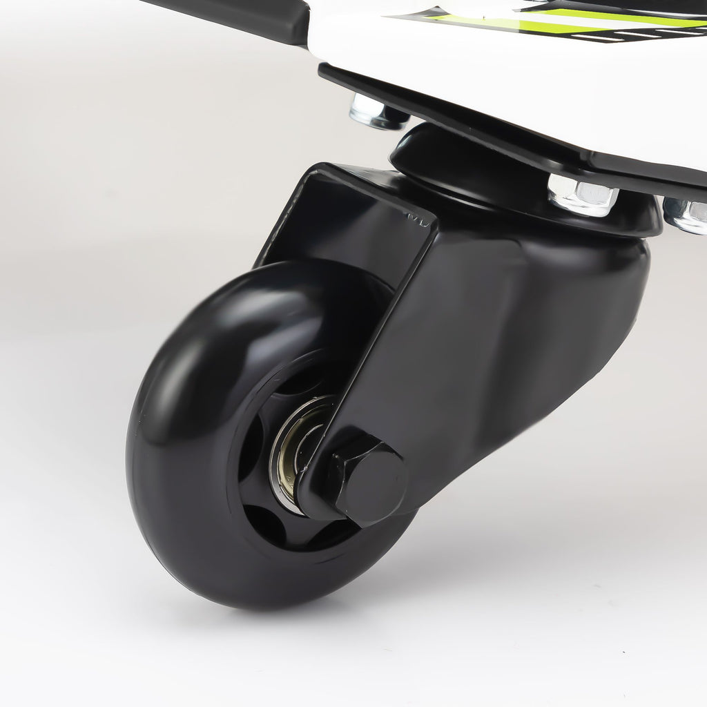 Yeah Depot - 12V Kids Ride-On Drifting Car, Electric Go Kart w/ MP3, USB, LED Lights, High-Low Speed, Power Display, Protector, Battery Powered Racing Vehicle Toy Gift for Children, 8-12 Years Old, White