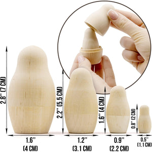 Aevvv - Blank Nesting Dolls Lot of 5 Sets by 4 pcs Blank Matryoshka Dolls for DIY Ideas