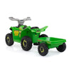 Yeah Depot - 6V Kids Electric ATV, Toddler Ride on Car with Trailer, Music, Bluetooth and Power Display for Boys and Girls, Green