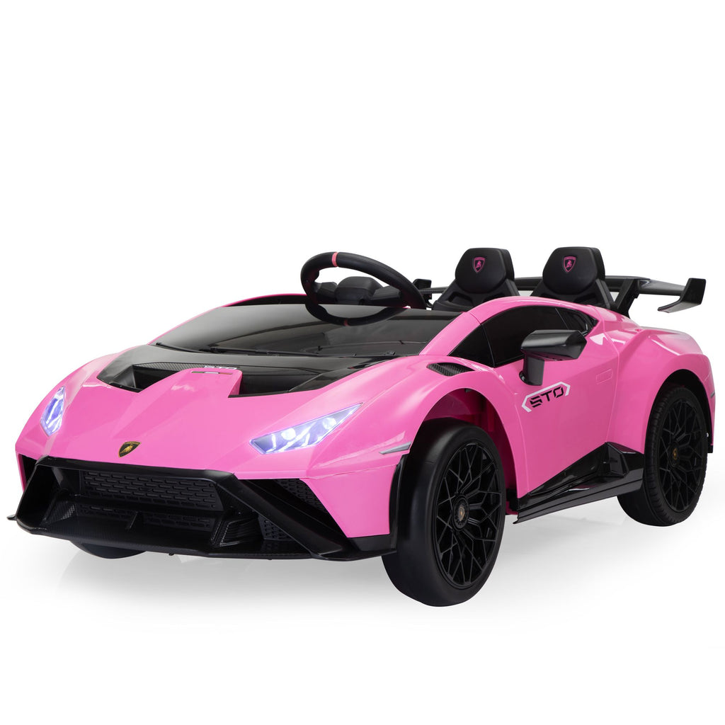 Yeah Depot - Licensed Lamborghini 24V Kids Electric Car, Battery Powered Sports Car w/ 2.4G Remote Control, LED Lights, Music, USB, High-Low Speed, Drifting, Gift for Children 3-8
