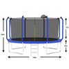 Yeah Depot - 14FT Trampoline with Basketball Hoop, ASTM Approved Reinforced Type Outdoor Trampoline with Enclosure Net