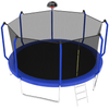 Yeah Depot - 14FT Trampoline with Basketball Hoop, ASTM Approved Reinforced Type Outdoor Trampoline with Enclosure Net