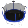 Yeah Depot - 12FT Trampoline with Basketball Hoop, ASTM Approved Reinforced Type Outdoor Trampoline with Enclosure Net