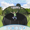 Yeah Depot - 16FT Trampoline for Kids with Upgraded ArcPole and Composite TopLoop for Safety Enclosure, Plus Basketball Board and 12 Ground Stakes, Outdoor Recreational Playset Balance Physical Training Trampoline