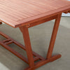 Yeah Depot - Carlton Reddish Brown Tropical Wood Patio Dining Table with Folding Extension
