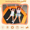 Yeah Depot - 6FT Toddlers Trampoline with Safety Enclosure Net and Ocean Balls, Fully Protected Indoor Trampoline and Ball Pit Balls for Kids, Easy Assembly Lotus Shape for Spaciousness