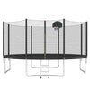 Yeah Depot - 14FT Trampoline for Kids with Safety Enclosure Net, Basketball Hoop and Ladder, Easy Assembly Round Outdoor Recreational Trampoline