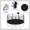 Yeah Depot - 14FT Trampoline for Kids with Safety Enclosure Net, Basketball Hoop and Ladder, Easy Assembly Round Outdoor Recreational Trampoline