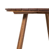 Yeah Depot - Contemporary Solid Wood Slat-Top Round Patio Dining Table â€“ Black Wash