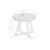 Yeah Depot - Contemporary Solid Wood Slat-Top Round Patio Dining Table â€“ Black Wash