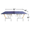 Yeah Depot - 8ft Mid-Size Table Tennis Table Foldable & Portable Ping Pong Table Set for Indoor & Outdoor Games with Net, 2 Table Tennis Paddles and 3 Balls