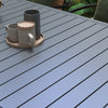 Yeah Depot - Outsunny Expandable Patio Table, Rectangle Patio Table, Outdoor Dining Table for 6-8 People with Aluminum Frame & Slatted Tabletop for Garden, Lawn, Balcony, Terrace, Charcoal Gray