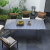 Yeah Depot - Outsunny Expandable Patio Table, Rectangle Patio Table, Outdoor Dining Table for 6-8 People with Aluminum Frame & Slatted Tabletop for Garden, Lawn, Balcony, Terrace, Charcoal Gray
