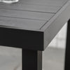 Yeah Depot - Outsunny Outdoor Dining Table for 4 Person, Square, Aluminum Metal Legs for Garden, Lawn, Patio, Woodgrain Black