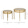 Yeah Depot - Outsunny 2 Piece Wicker Patio Table Set, PE Rattan End Table Set, Outdoor Round Coffee Table Set, Multi-Functional, Slatted Metal Top, Brown